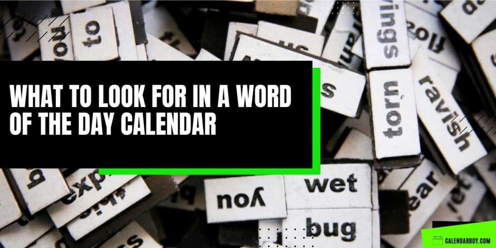 What to Look for in a Word of the Day Calendar